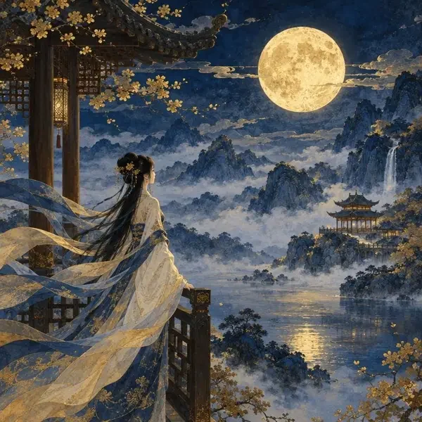 古风题材短剧分类插画